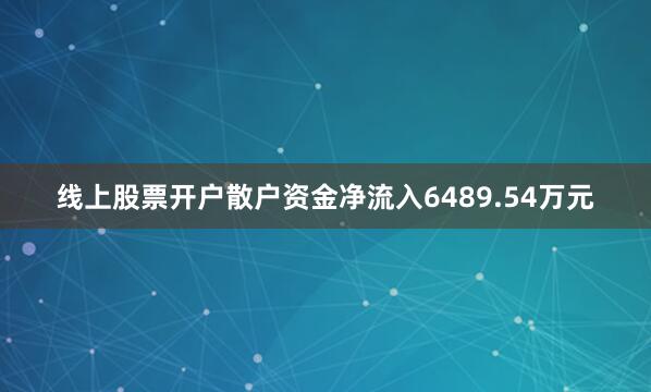 线上股票开户散户资金净流入6489.54万元